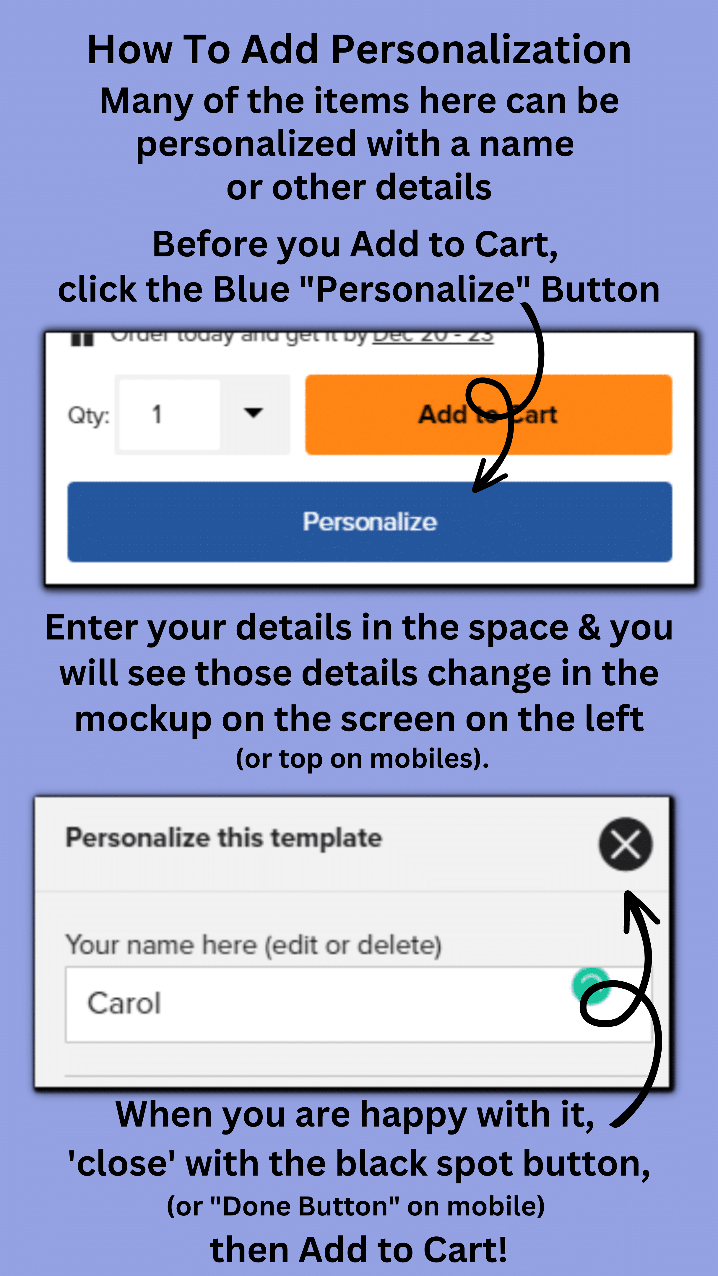 How to add personalization picture